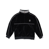 CLUB LOGO VELOUR JACKET (BLACK)