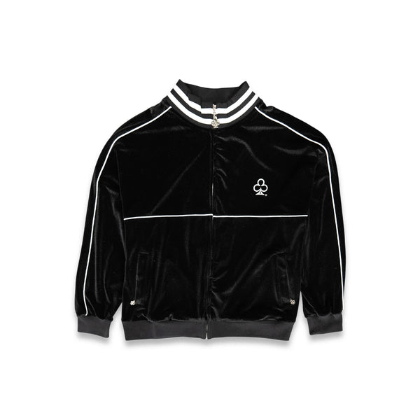 CLUB LOGO VELOUR JACKET (BLACK)