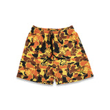 CAMO MESH SHORTS (ORANGE)