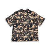 CAMO HALF ZIP SHIRT (GREEN)