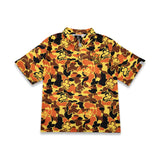CAMO HALF ZIP SHIRT (ORANGE)