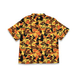 CAMO HALF ZIP SHIRT (ORANGE)