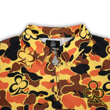 CAMO HALF ZIP SHIRT (ORANGE)