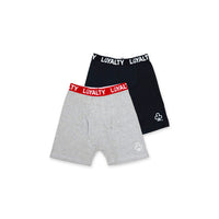 LOYALTY BOXERS 2-PACK (BLACK/GREY)