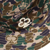 REVERSIBLE CAMO/BLACK BUCKET HAT