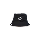 REVERSIBLE CAMO/BLACK BUCKET HAT