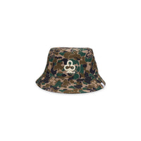 REVERSIBLE CAMO/BLACK BUCKET HAT