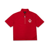 NYLON HALF ZIP SHIRT (RED)