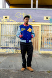 THE LOYALTY CLUB VARSITY JACKET (BLUE/RED/YELLOW)