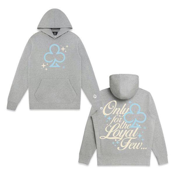ONLY FOR THE LOYAL FEW SCRIPT HOODIE (LIGHT BLUE/CREAM)