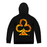 ♣️® LOGO FLAME HOODIE (BLACK)