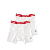 LOYALTY BOXER BRIEFS 2-PACK (WHITE)